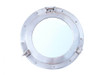 Handcrafted Brushed Nickel Deluxe Class Decorative Ship Porthole Mirror 12" from Hampton Creations