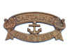 Handcrafted Antique Brass Captain's Quarters Sign 9" from Hampton Creations