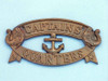 Handcrafted Antique Brass Captain's Quarters Sign 9" from Hampton Creations