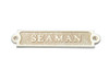 Handcrafted Solid Brass Seaman Sign 6" from Hampton Creations Handcrafted Solid Brass Seaman Sign 6" from Hampton Creations