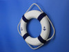 Handcrafted Classic White Decorative Anchor Lifering with Blue Bands 15" from Hampton Creations Handcrafted Classic White Decorative Anchor Lifering with Blue Bands 15" from Hampton Creations