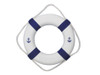 Handcrafted Classic White Decorative Anchor Lifering with Blue Bands 15" from Hampton Creations Handcrafted Classic White Decorative Anchor Lifering with Blue Bands 15" from Hampton Creations