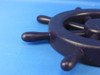 Handcrafted Dark Blue Decorative Ship Wheel 12" from Hampton Creations