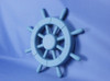 Handcrafted Light Blue Decorative Ship Wheel 12" from Hampton Creations