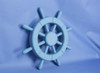 Handcrafted Light Blue Decorative Ship Wheel 12" from Hampton Creations