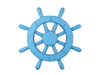 Handcrafted Light Blue Decorative Ship Wheel 12" from Hampton Creations
