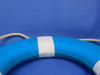 Handcrafted Vibrant Light Blue Decorative Lifering with White Bands 15" from Hampton Creations