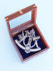 Handcrafted Antique Brass Sextant 7" with Rosewood Box from Hampton Creations Handcrafted Antique Brass Sextant 7" with Rosewood Box from Hampton Creations