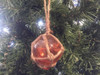 Handcrafted Orange Japanese Glass Ball Fishing Float Decoration Christmas Ornament 3" from Hampton Creations Handcrafted Orange Japanese Glass Ball Fishing Float Decoration Christmas Ornament 3" from Hampton Creations
