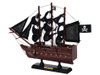 Handcrafted Wooden Black Pearl with Black Sails Model Pirate Ship 12" from Hampton Creations