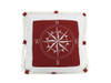 Handcrafted Red Compass With Nautical Rope Decorative Throw Pillow 16" from Hampton Creations