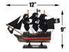 Handcrafted Wooden Caribbean Pirate Black Sails Limited Model Pirate Ship 12" from Hampton Creations