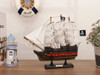 Handcrafted Wooden Caribbean Pirate White Sails Limited Model Pirate Ship 12" from Hampton Creations