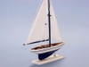 Handcrafted Wooden Blue Pacific Sailer Model Sailboat Decoration 17" from Hampton Creations