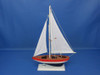 Handcrafted Wooden USA Sailer Model Sailboat Decoration 17" from Hampton Creations
