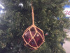 Handcrafted Red Japanese Glass Ball Fishing Float Decoration Christmas Ornament 4" from Hampton Creations Handcrafted Red Japanese Glass Ball Fishing Float Decoration Christmas Ornament 4" from Hampton Creations
