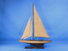 Handcrafted Wooden Rustic Enterprise Limited Model Sailboat Decoration 27" from Hampton Creations