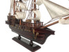 Handcrafted Wooden John Gow's Revenge White Sails Pirate Ship Model 20" from Hampton Creations