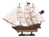 Handcrafted Wooden Black Bart's Royal Fortune White Sails Limited Model Pirate Ship 15" from Hampton Creations
