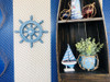 Handcrafted Rustic All Light Blue Decorative Ship Wheel 12" from Hampton Creations