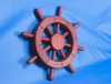 Handcrafted Rustic All Red Decorative Ship Wheel 12" from Hampton Creations