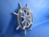 Handcrafted Rustic Dark Blue Decorative Ship Wheel 18" from Hampton Creations