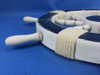 Handcrafted Rustic Dark Blue Decorative Ship Wheel 18" from Hampton Creations