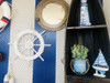 Handcrafted Rustic White Decorative Ship Wheel with Seashell 18" from Hampton Creations