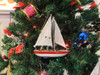 Handcrafted Wooden USA Sailboat Model Christmas Tree Ornament 9" from Hampton Creations