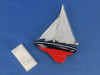 Handcrafted Wooden American Sailer Model Sailboat Decoration 9" from Hampton Creations