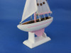Handcrafted Wooden Pink Pacific Sailer Model Sailboat Decoration 9" from Hampton Creations