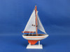 Handcrafted Wooden Orange Pacific Sailer Model Sailboat Decoration 9" from Hampton Creations