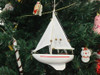 Handcrafted Wooden Intrepid Model Sailboat Christmas Tree Ornament from Hampton Creations