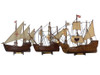 Handcrafted Wooden Santa Maria, Nina & Pinta Model Ship Set from Hampton Creations