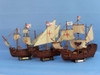 Handcrafted Wooden Santa Maria, Nina & Pinta Model Ship Set from Hampton Creations