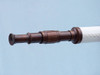 Handcrafted Floor Standing Bronzed With White Leather Galileo Telescope 65" from Hampton Creations Handcrafted Floor Standing Bronzed With White Leather Galileo Telescope 65" from Hampton Creations