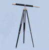 Handcrafted Floor Standing Brushed Nickel With Leather Galileo Telescope 65" from Hampton Creations Handcrafted Floor Standing Brushed Nickel With Leather Galileo Telescope 65" from Hampton Creations