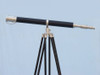 Handcrafted Floor Standing Brushed Nickel With Leather Galileo Telescope 65" from Hampton Creations Handcrafted Floor Standing Brushed Nickel With Leather Galileo Telescope 65" from Hampton Creations