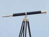 Handcrafted Floor Standing Brushed Nickel With Leather Galileo Telescope 65" from Hampton Creations Handcrafted Floor Standing Brushed Nickel With Leather Galileo Telescope 65" from Hampton Creations
