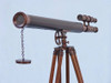 Handcrafted Floor Standing Bronzed With Leather Griffith Astro Telescope 65" from Hampton Creations Handcrafted Floor Standing Bronzed With Leather Griffith Astro Telescope 65" from Hampton Creations