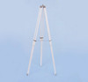 Handcrafted Hampton Collection Chrome with White Leather Griffith Astro Telescope 64" from Hampton Creations Handcrafted Hampton Collection Chrome with White Leather Griffith Astro Telescope 64" from Hampton Creations