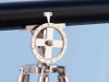 Handcrafted Chrome - Leather Griffith Astro Telescope 64" with Black Wooden Legs from Hampton Creations