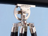 Handcrafted Chrome - Leather Griffith Astro Telescope 64" with Black Wooden Legs from Hampton Creations