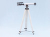 Handcrafted Floor Standing Oil Rubbed Bronze with White Leather Griffith Astro Telescope 50" from Hampton Creations Handcrafted Floor Standing Oil Rubbed Bronze with White Leather Griffith Astro Telescope 50" from Hampton Creations