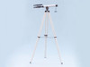 Handcrafted Floor Standing Oil Rubbed Bronze with White Leather Griffith Astro Telescope 50" from Hampton Creations Handcrafted Floor Standing Oil Rubbed Bronze with White Leather Griffith Astro Telescope 50" from Hampton Creations