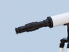 Handcrafted Floor Standing Bronze with White Leather Harbor Master Telescope 50" from Hampton Creations Handcrafted Floor Standing Bronze with White Leather Harbor Master Telescope 50" from Hampton Creations
