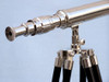 Handcrafted Standing Chrome Harbor Master Telescope 30" from Hampton Creations Handcrafted Standing Chrome Harbor Master Telescope 30" from Hampton Creations