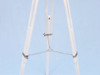 Handcrafted Floor Standing Brushed Nickel With White Leather Anchormaster Telescope 65" from Hampton Creations Handcrafted Floor Standing Brushed Nickel With White Leather Anchormaster Telescope 65" from Hampton Creations