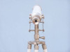 Handcrafted Floor Standing Brushed Nickel With White Leather Anchormaster Telescope 65" from Hampton Creations Handcrafted Floor Standing Brushed Nickel With White Leather Anchormaster Telescope 65" from Hampton Creations