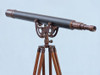 Handcrafted Floor Standing Antique Copper With Leather Anchormaster Telescope 65" from Hampton Creations Handcrafted Floor Standing Antique Copper With Leather Anchormaster Telescope 65" from Hampton Creations